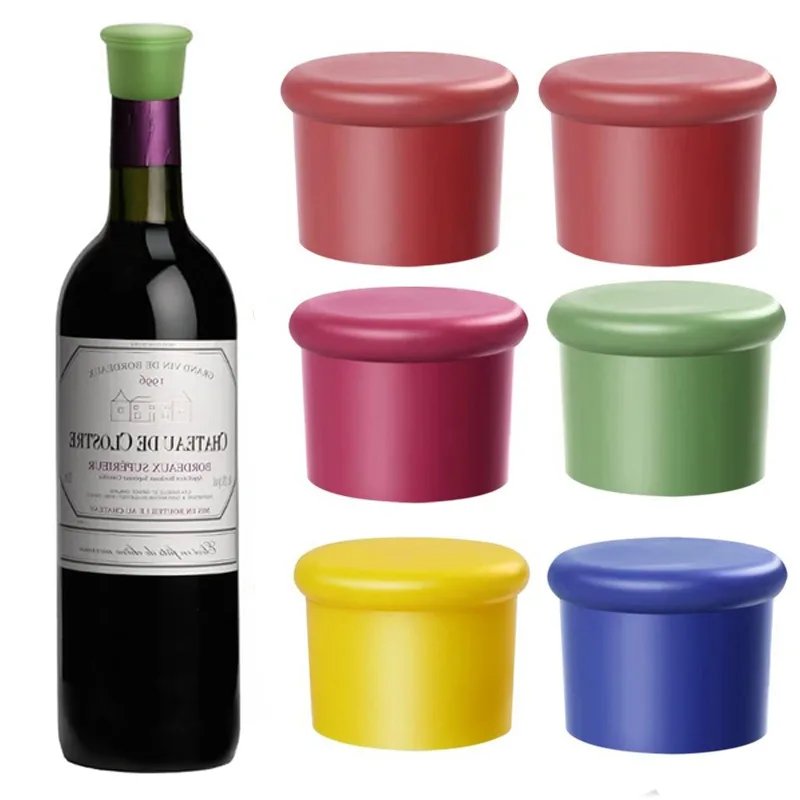 Wine Beer Spirits - Bouchons de vin réutilisables en Silicone,