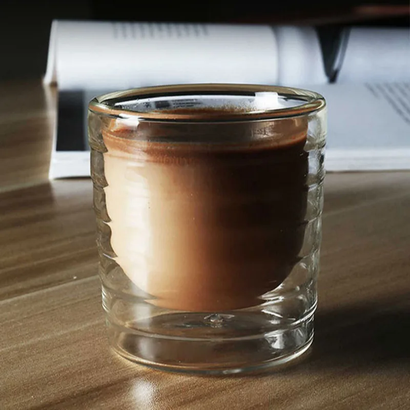 Wine Beer Tequila - Tasse en verre isolée à Double