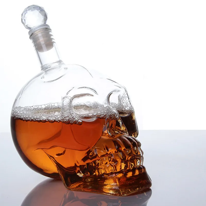 Wine Beer Spirits - Décanteur tête de mort créatif, bouteille