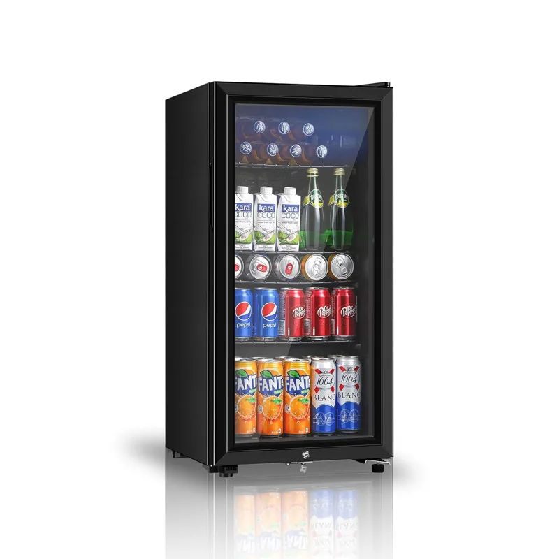 Wine Beer Fridge - Réfrigérateur à boissons, mini-réfrigérateur de 3,2