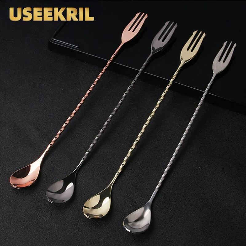 Bar Spoon Twisted - Cuillère à Cocktail en acier inoxydable,