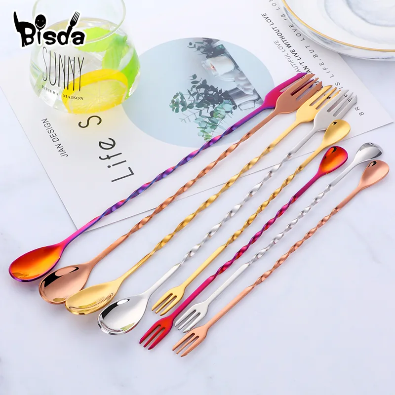 Bar Spoon Twisted - Cuillères de bar à cocktail avec