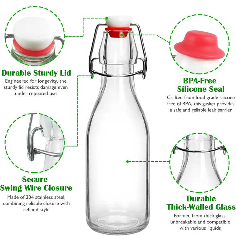 Bouteilles en verre à couvercl - Wine Beer Spirits avis et prix