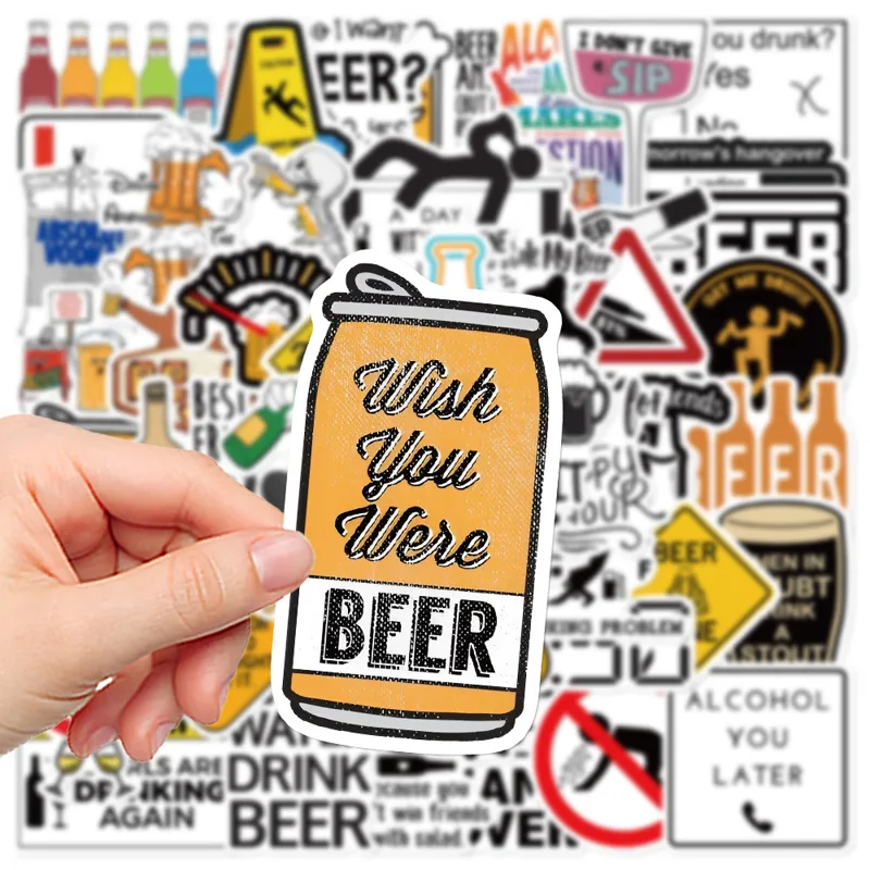 Autocollants Humoristiques pou - Wine Beer Fridge avis et prix