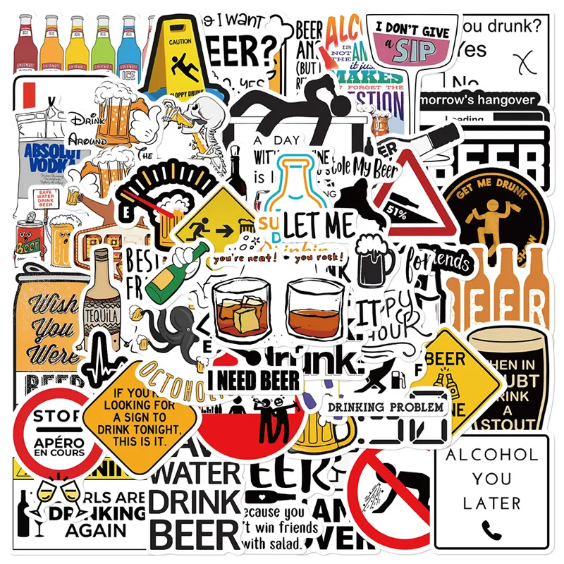 Autocollants Humoristiques pou - Wine Beer Fridge avis et prix