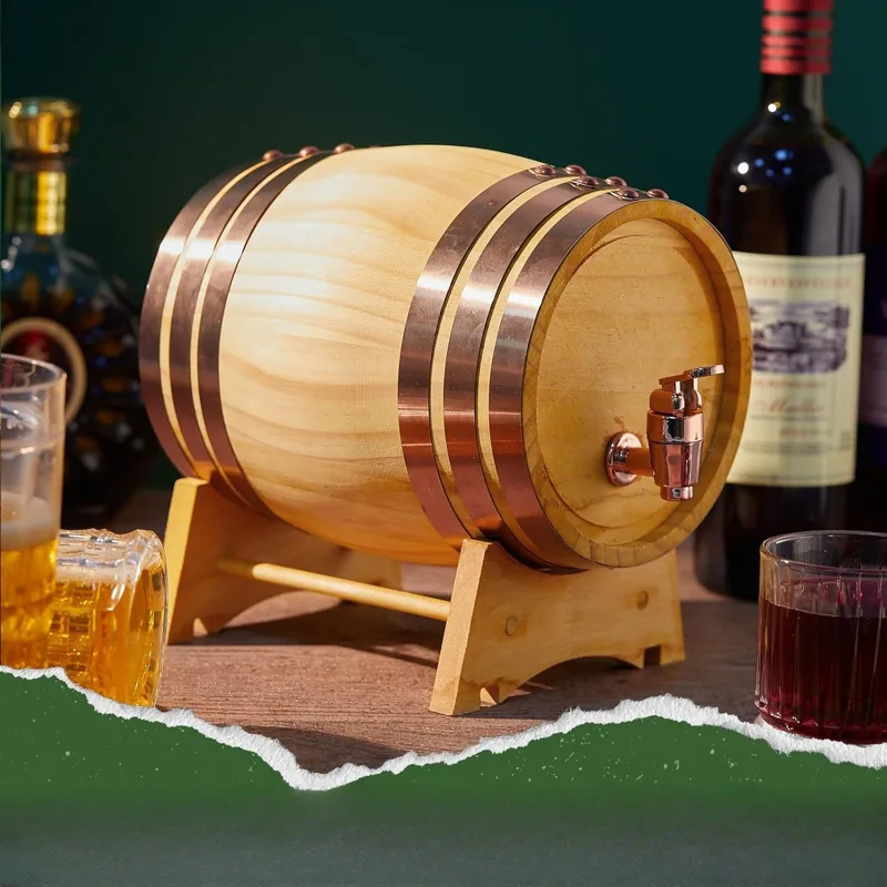 Lot de 2 Distributeurs en Bois - Wine Beer Tequila avis et prix